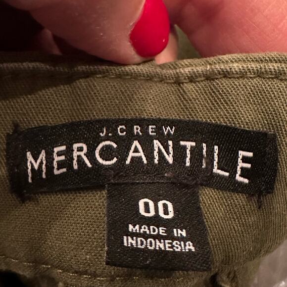 J Crew Mercantile Effortless Slim Crop Chino Pant Green 00 Preppy Utility J9743 - Picture 10 of 13